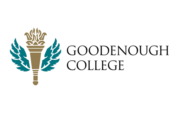 Goodenough College logo in green and gold