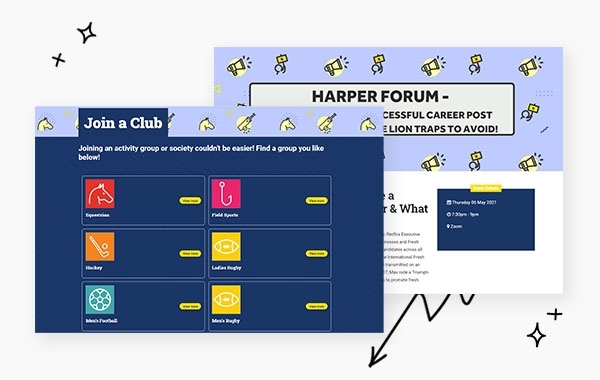 Harper Adams Students' Union club and society web pages